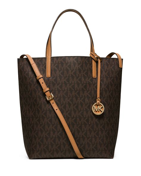 michael kors tan large tote leather